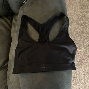 Black Mesh Sports Bra